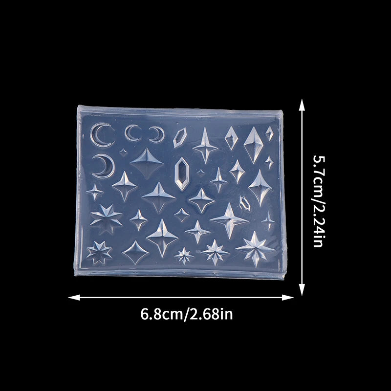 Silicone Nail Art Molds – Diamond, Rhombus & Pentagram DIY Silicone Nail Mold QXL
