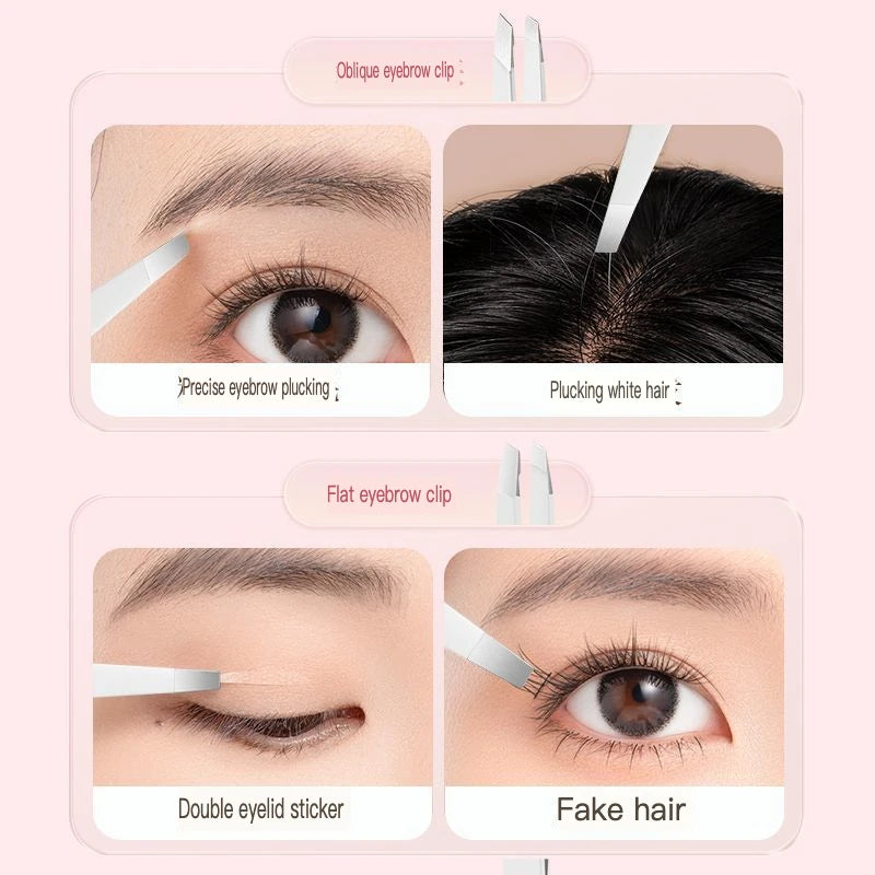 High-Precision Eyebrow Trimmer & False Eyelash Tweezers Eyebrow Tweezers QXL