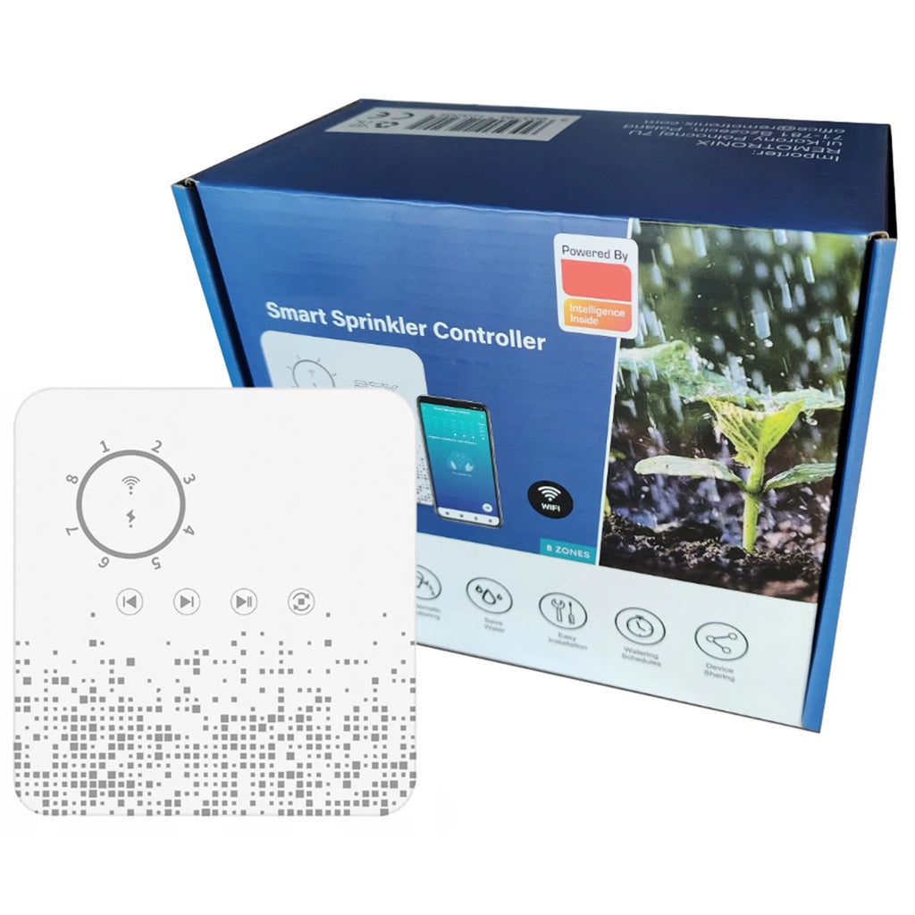 Tuya WiFi Sprinkler Controller | 8-Zone Smart Irrigation Timer Smart Irrigation Controller QXL EU Plug