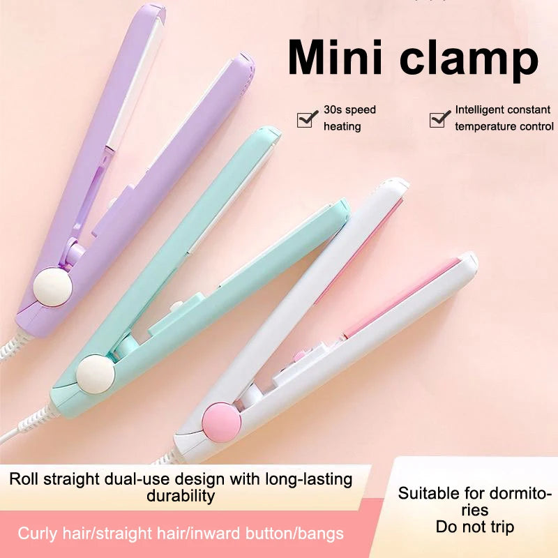 3-in-1 Mini Hair Straightener & Curler | YOVIP Flat Iron Hair Styling Iron QXL