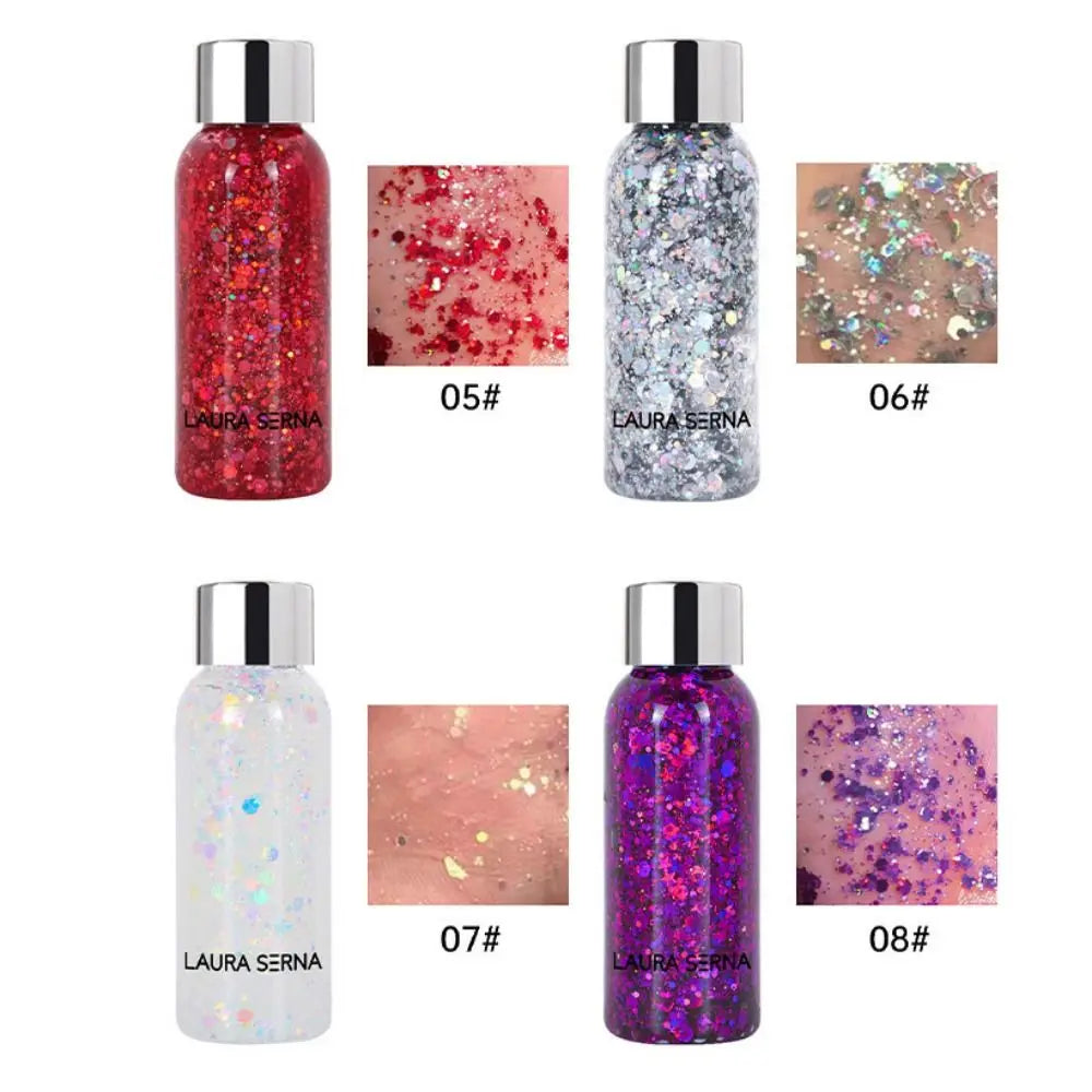 Face & Body Glitter Gel with Sequins | 9 Colors, 35ml Face & Body Glitter QXL