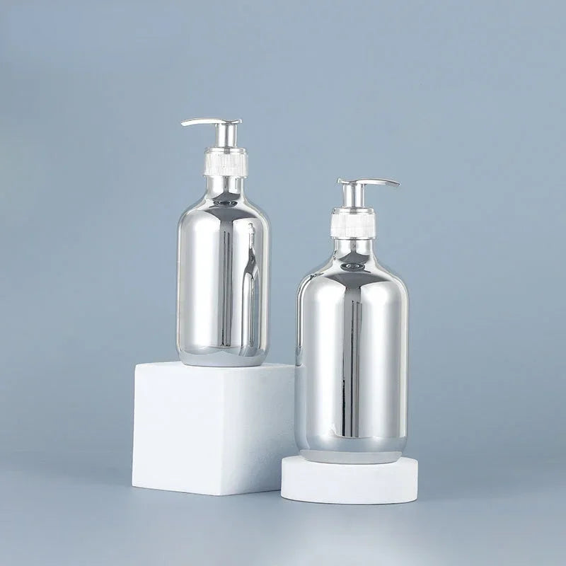 500ml Electroplating Pump Bottle | Gold Silver Rose Gold Refillable Pump Bottle QXL