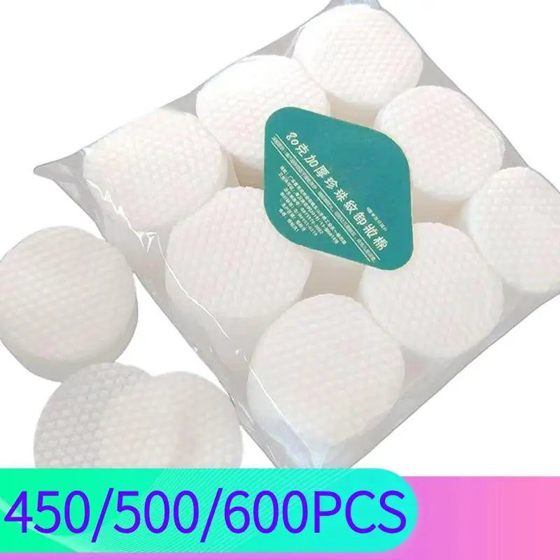 450–600 Pcs Disposable Cotton Makeup Remover Pads | Soft Facial Makeup Remover Pads QXL