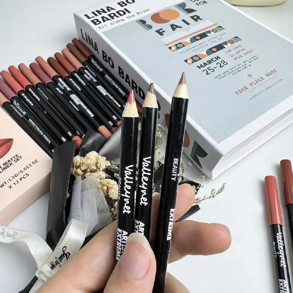 3-Piece Nude Lip Liner Set | Waterproof Matte Long-Lasting Lip Liner Set QXL