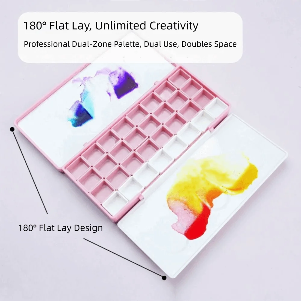 Large Travel Watercolor Palette Case | Empty Half Pan Box 24/36 Watercolor Palette Case QXL