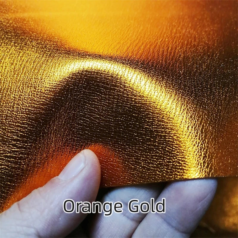 Orange-Gold Top-Grain Sheepskin Leather 0.7–0.8mm | DIY Whole Hide Leather Hide Fabric QXL Orange gold 20x30cm China Mainland