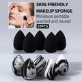 10-Pack Mini Makeup Sponges – Teardrop PU Blend Set Makeup Sponge Set QXL black