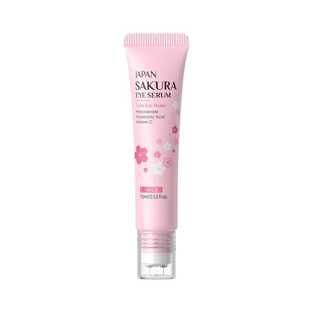 LAIKOU Sakura Eye Serum 15ml | Niacinamide & Hyaluronic Acid Eye Serum QXL 1pcs