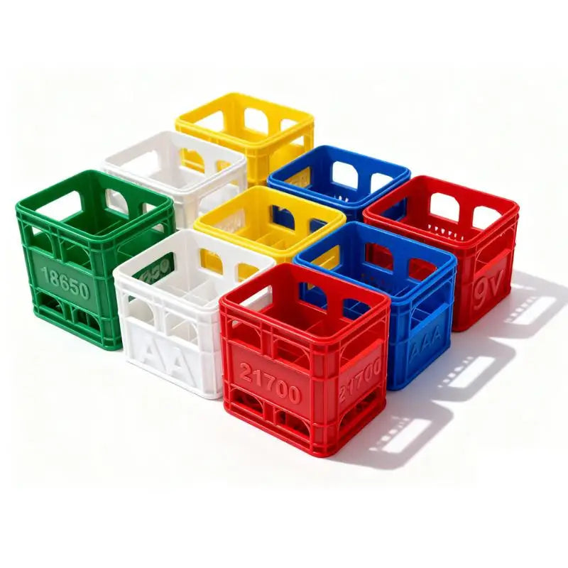 3D Beer Crate Battery Storage Box | AA AAA 18650 Stackable Battery Storage Box QXL