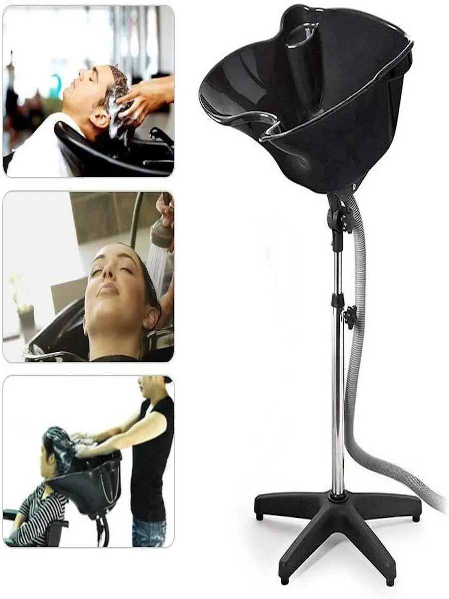 Portable Shampoo Bowl Salon Sink – Adjustable Height & Drain