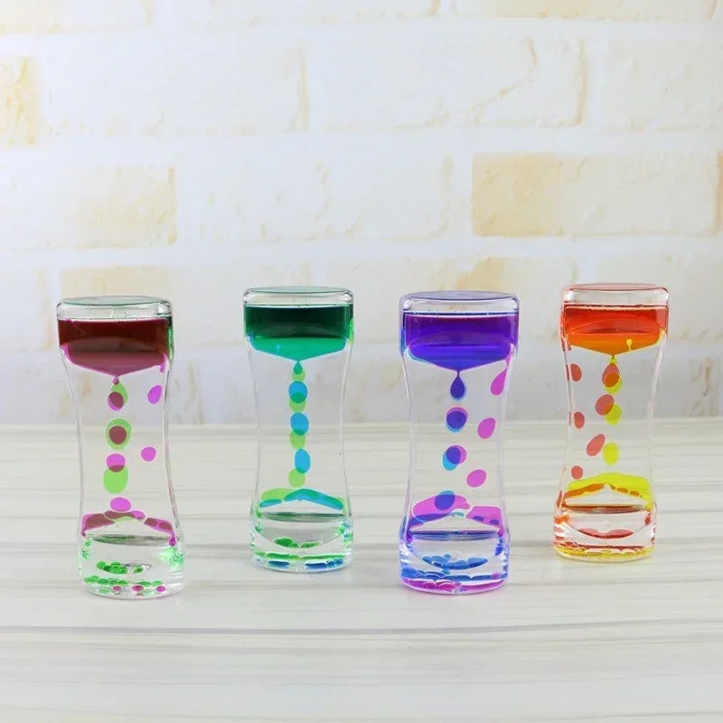 Liquid Motion Hourglass Bubble Timer 2-Pack | Sensory Toy Sensory Bubble Timer QXL