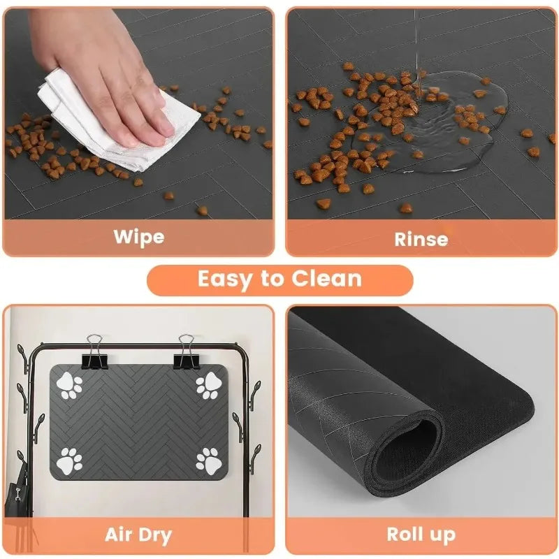 Absorbent Pet Feeding Mat | Waterproof Quick-Dry Dog & Cat Mat Pet Feeding Mat QXL