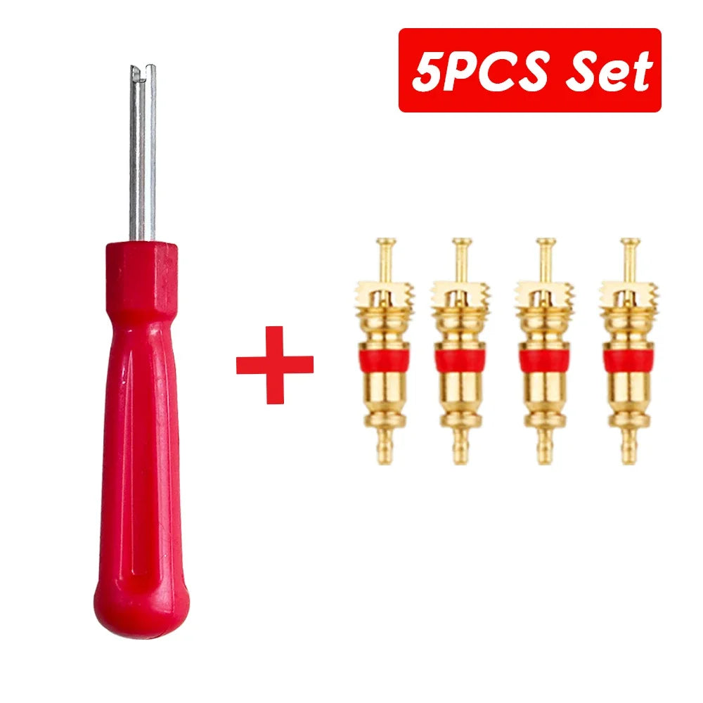 Tyre Valve Core Remover Kit | Car Bike Truck Tire Repair Tool Tire Repair Tool QXL 5pcs set