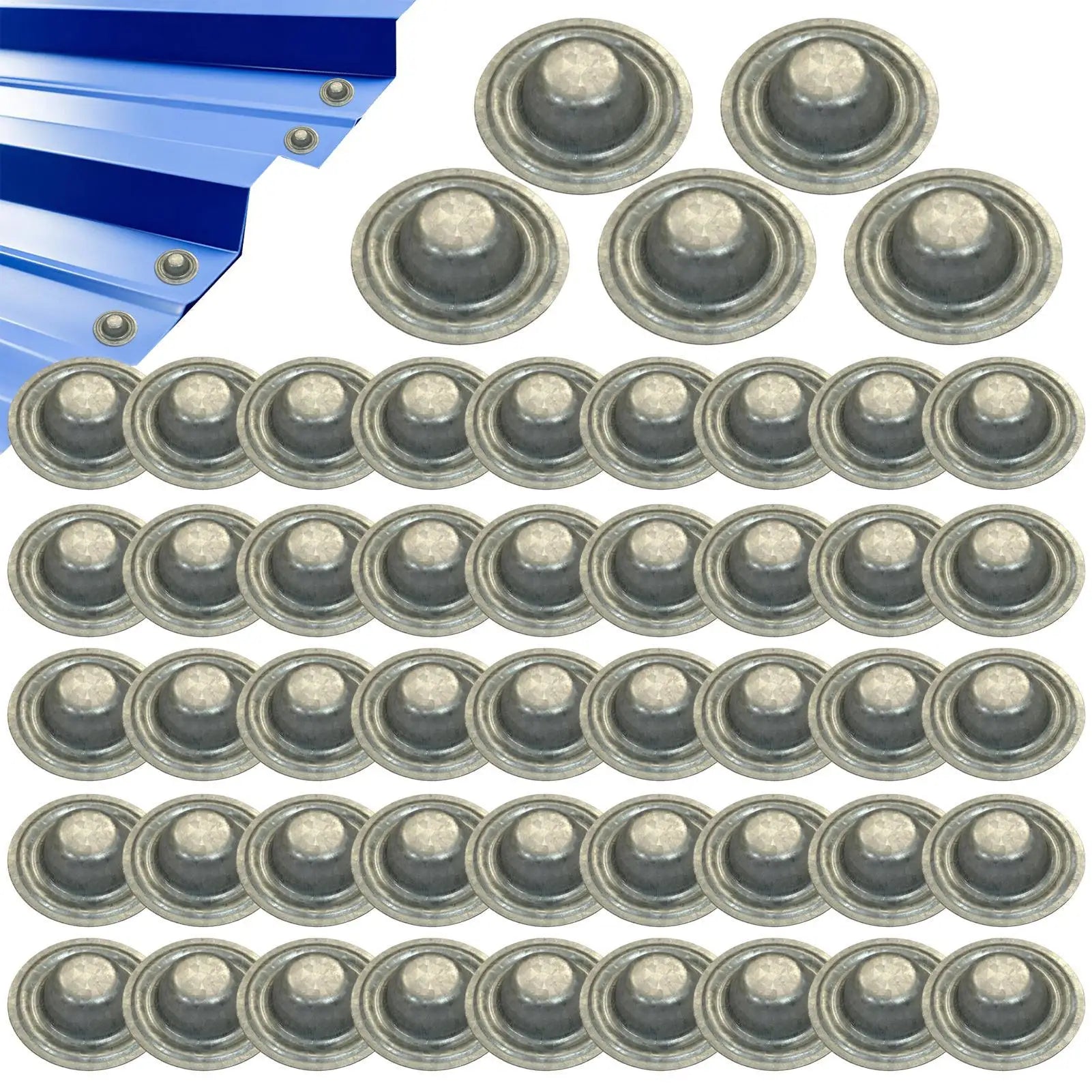 50-Pack Metal Roof Screw Caps | Aluminum-Zinc Weatherproof Covers Roofing Screw Caps QXL