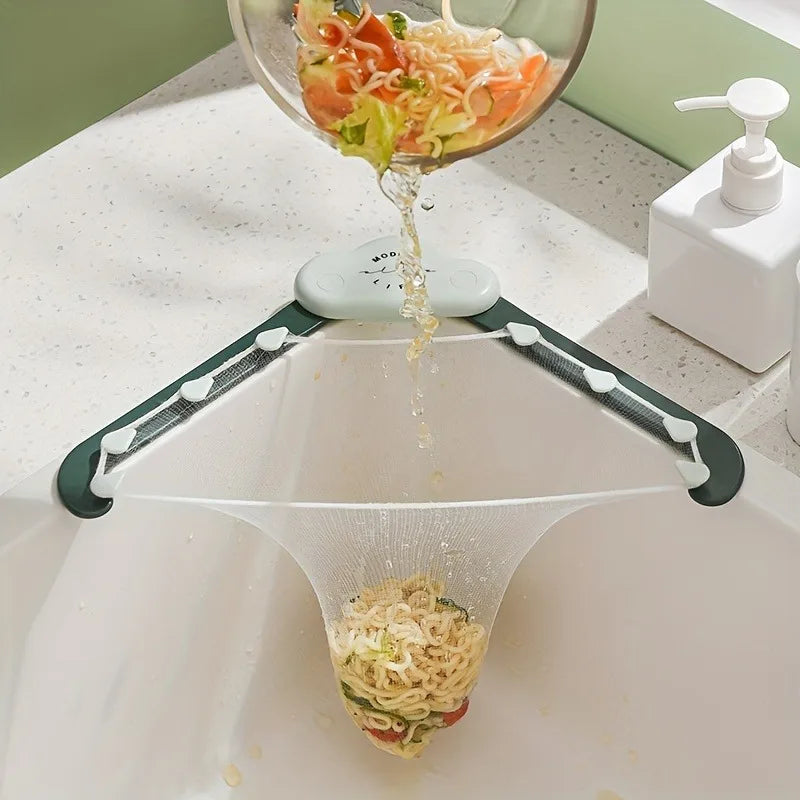 Cloud Sink Drain Rack & Triangle Filter Strainer with Bag Sink Drain Strainer QXL