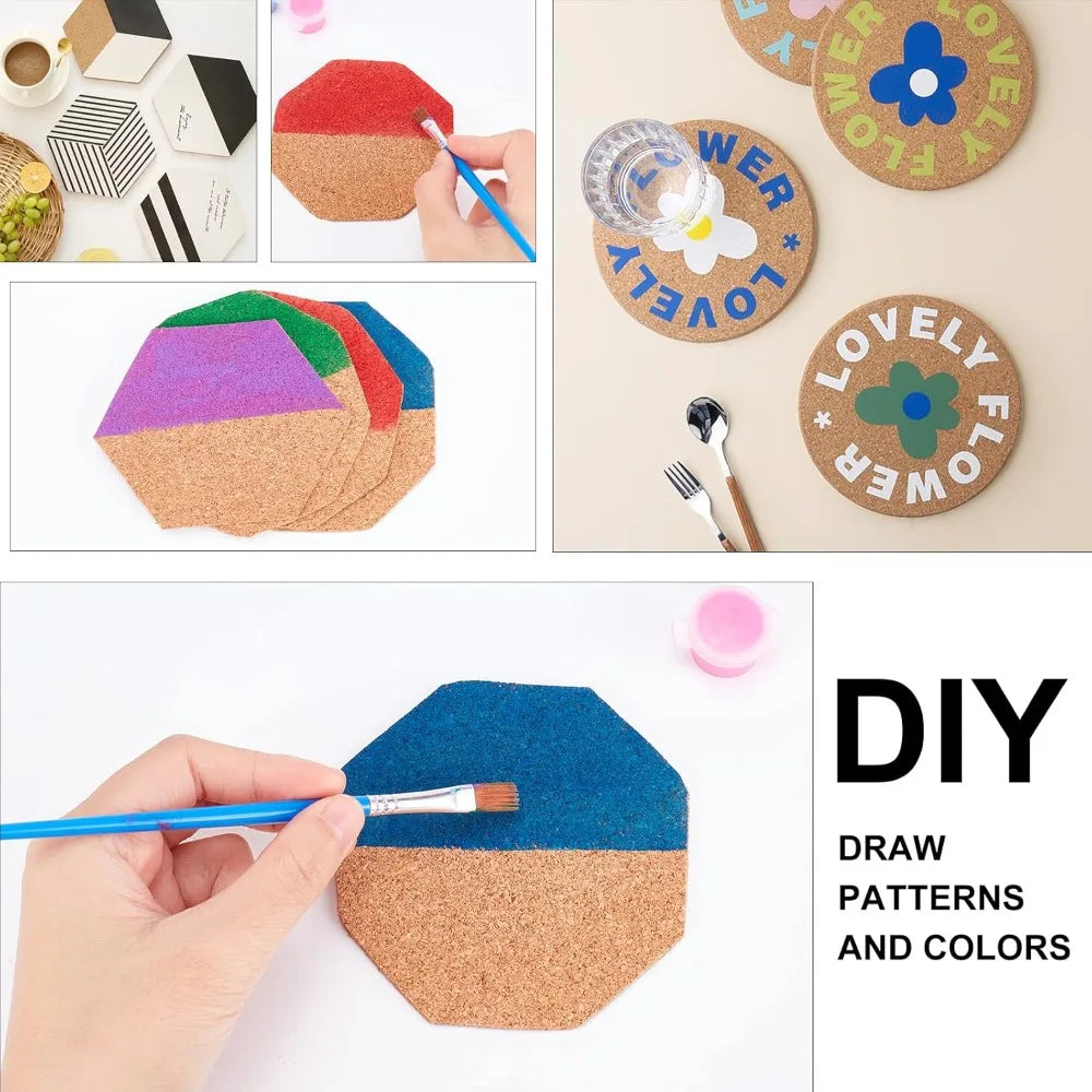 A4 Cork Sheets 10-Pack | 2mm Thick DIY Tiles & Coasters Cork Craft Sheets QXL