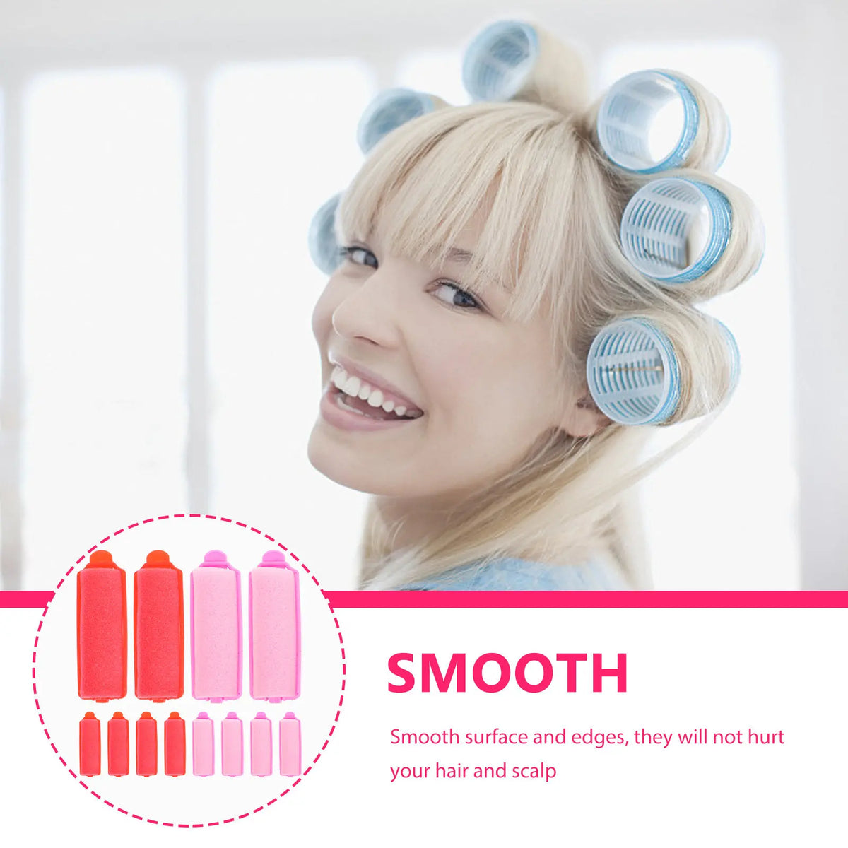 24-Pack Sponge Hair Rollers | Waves, Curls & Air Bangs Sponge Hair Rollers QXL