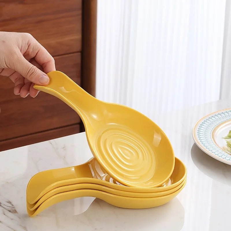 Kitchen Spoon Rest | Non-Toxic Plastic Utensil Holder Spoon Rest QXL
