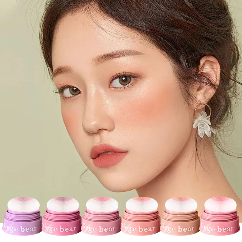 Gege Bear Puffy Blush | Korean Style Natural Brightening Face Blush QXL