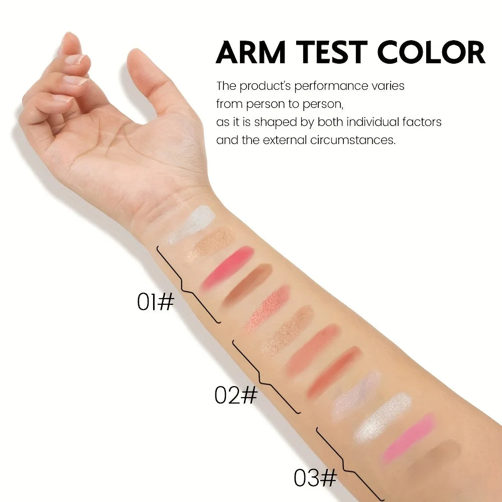 Baked Powder Palette – Contour, Highlighter & Blush Heart Design Baked Powder Palette QXL
