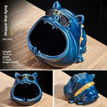 Cool Bulldog Ceramic Ashtray | Desktop Decor & Novelty Gift Decorative Ceramic Tray QXL Blue