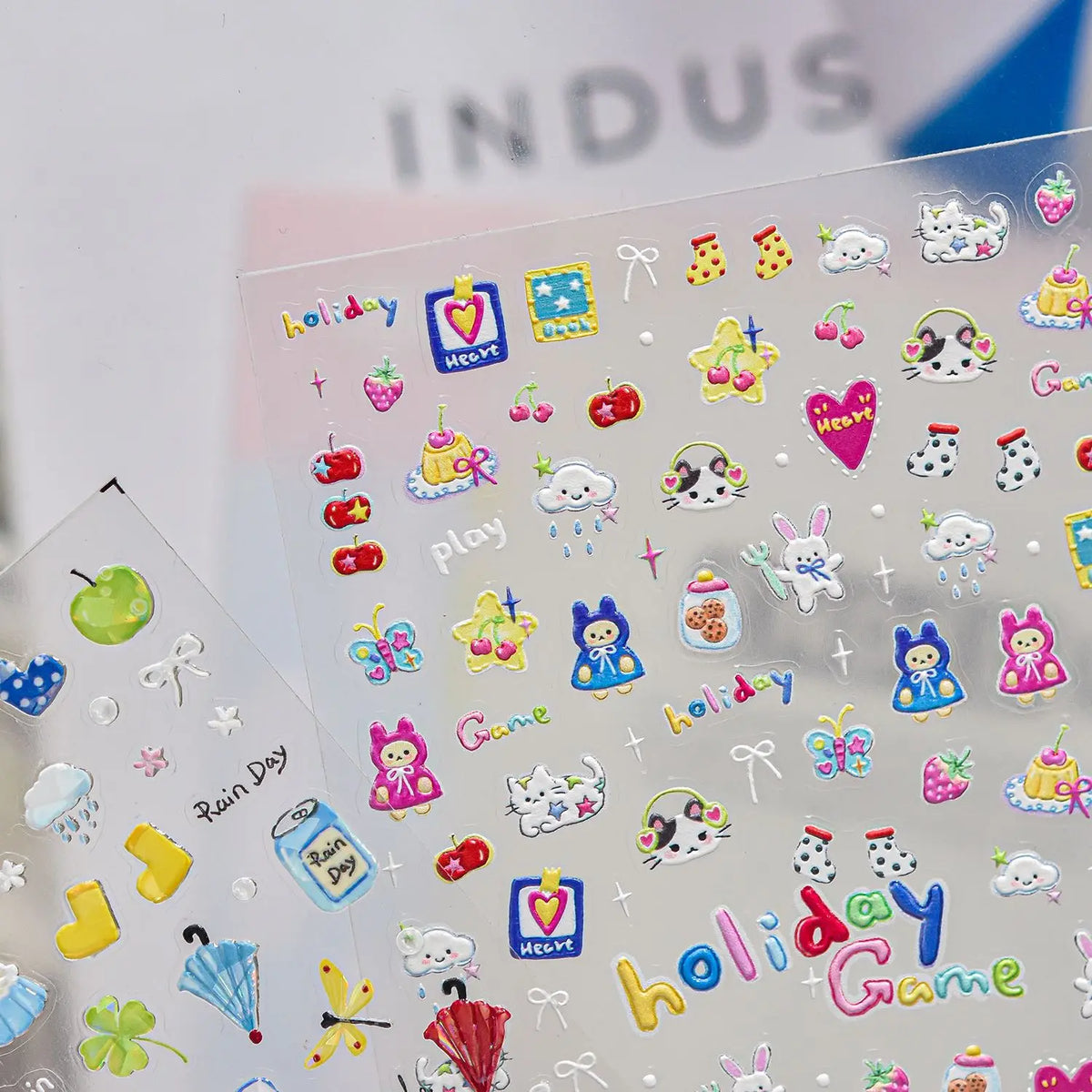 5D Nail Stickers – Bunny, Cat, Dessert & Bow Decals 5D Nail Stickers QXL