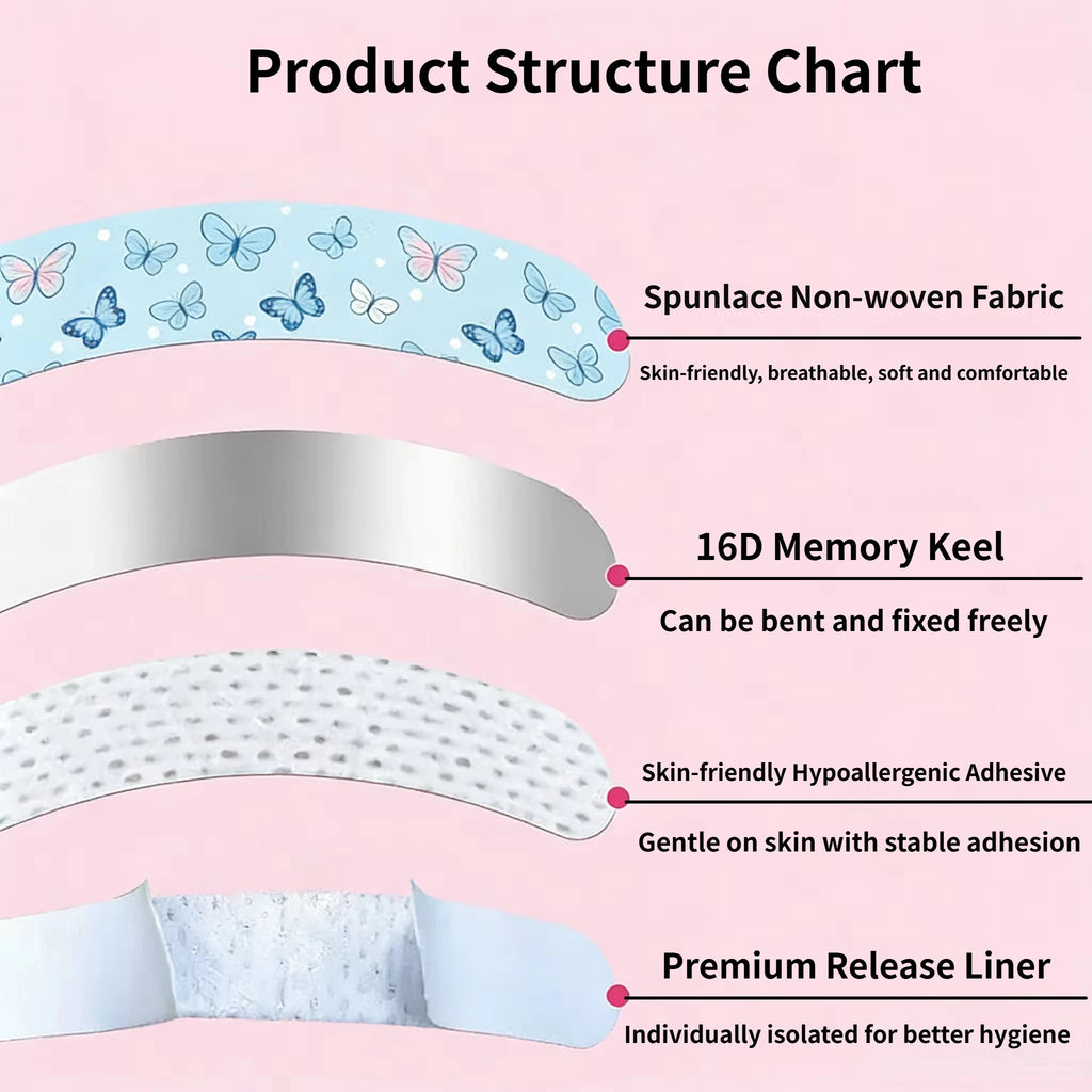 Self-Adhesive Nose Lifting Strips | Memory Bone Shaping Nose Shaping Strips QXL