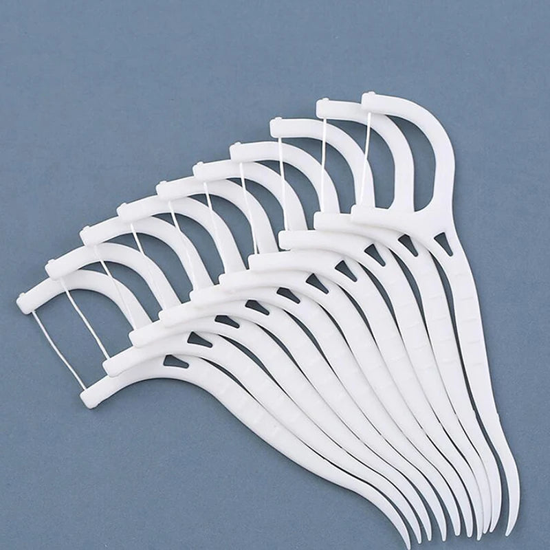 Disposable Floss Picks & Interdental Brushes – 20/50/100 Pack Dental Floss Picks QXL