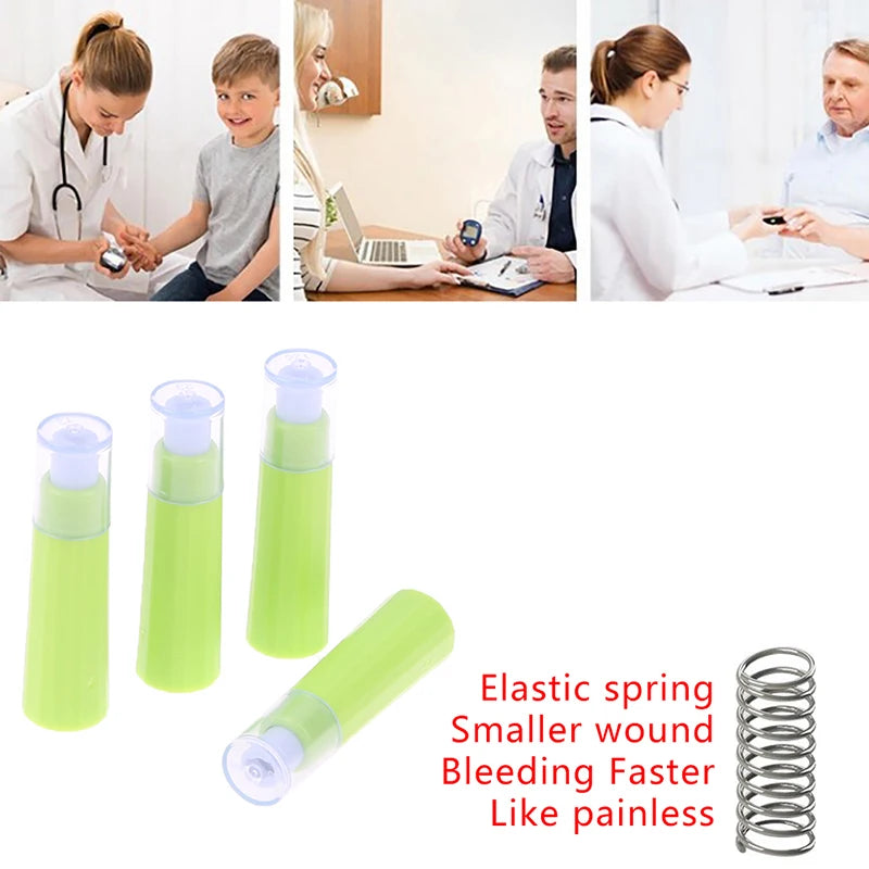 50-Pack 28G Disposable Micro Lancet Needles with Swabs Disposable Lancet Needles QXL one size