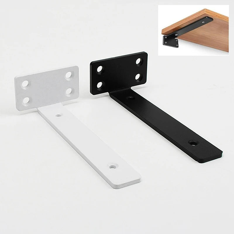 Heavy Duty Invisible Floating Shelf Brackets | 4mm Steel L Bracket Floating Shelf Brackets QXL