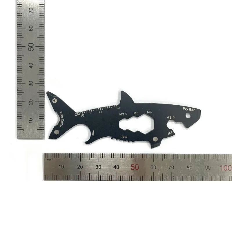 15-in-1 Shark Multitool Keychain | Bottle Opener & Screwdriver Multitool Keychain QXL 1Pcs