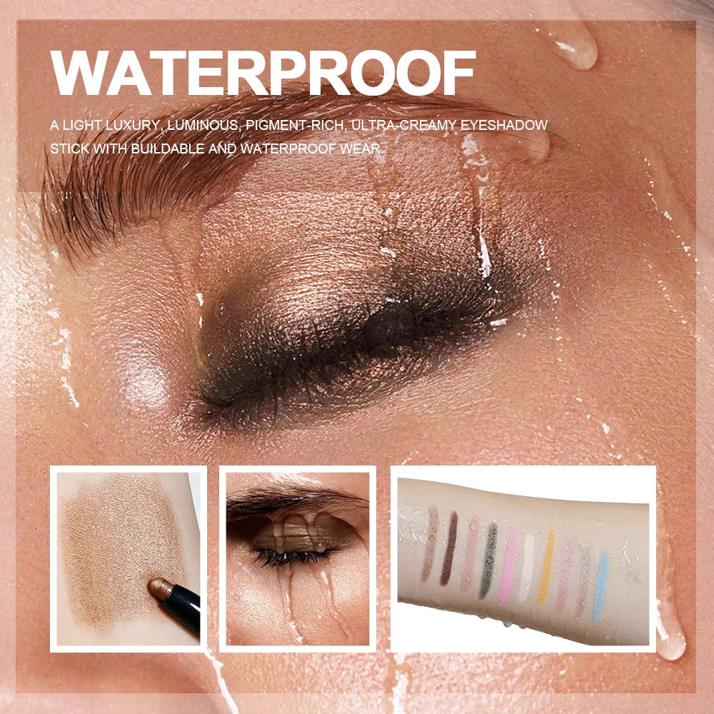 ibcccndc 10-Color Longwear Eyeshadow Stick | Shimmer & Matte Eyeshadow Stick QXL