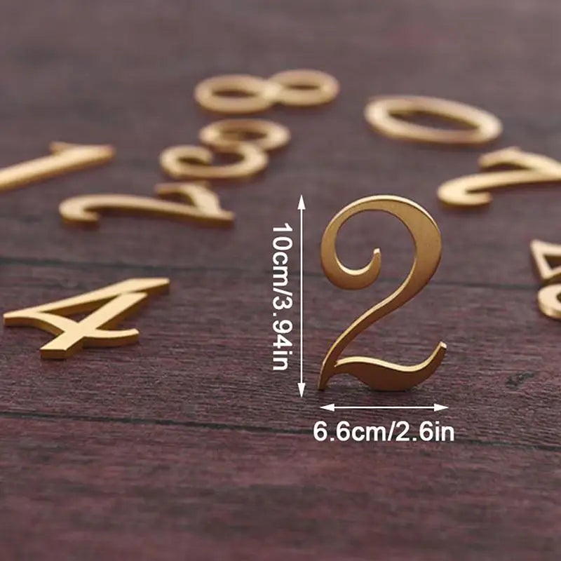 Nordic Acrylic House Number Doorplate | Gold Silver Black House Number Doorplate QXL