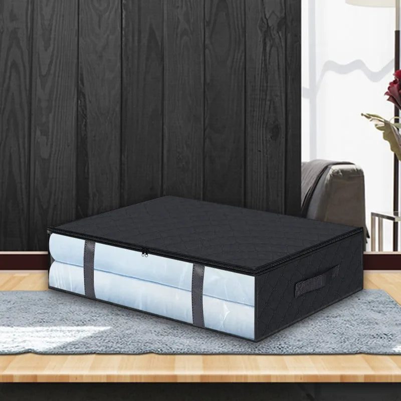 Foldable Nonwoven Dustproof Clothes Storage Bag with Zipper Clothes Storage Bag QXL