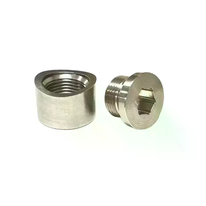 M18x1.5 Oxygen Sensor Bung Weld Nut Plug Kit | Stainless Steel Exhaust Sensor Fitting QXL