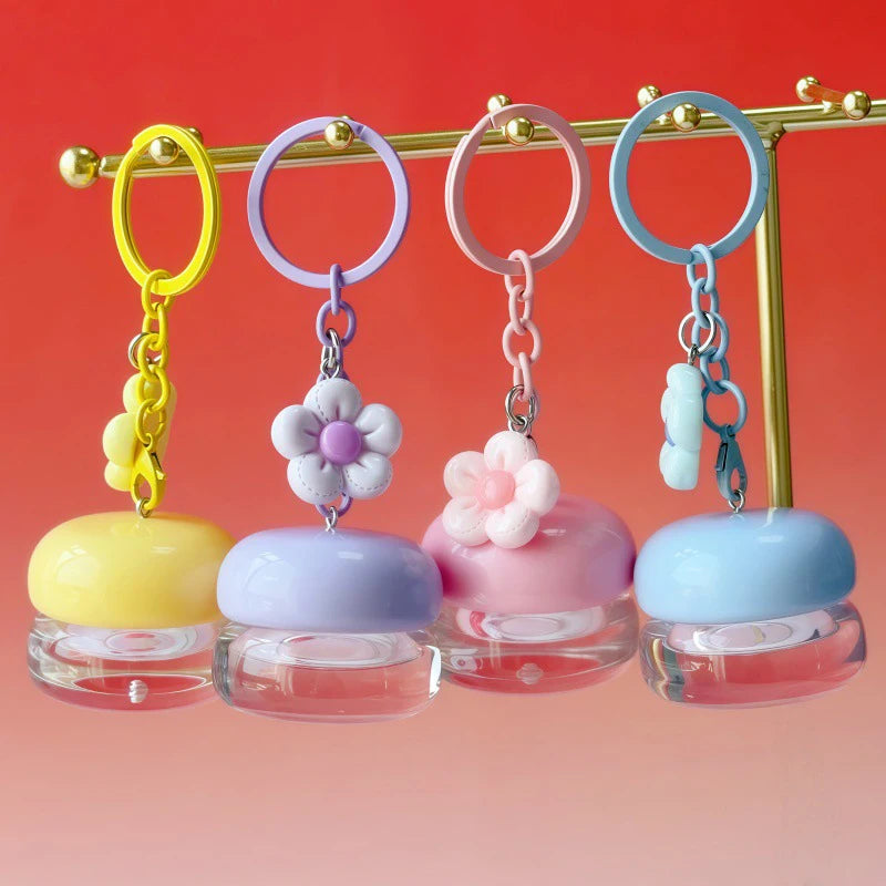 5g Mini Empty Lip Balm Jar with Keychain | Refillable Pot Lip Balm Container QXL