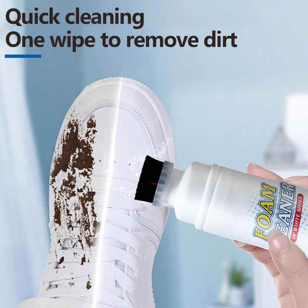 100ml No-Wash Dry Foam Shoe Cleaner | White, Suede & Leather Foam Shoe Cleaner QXL