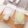 10-Pack Soap Foaming Mesh Bags | Exfoliating Shower Net Soap Mesh Bag QXL White10Pcs