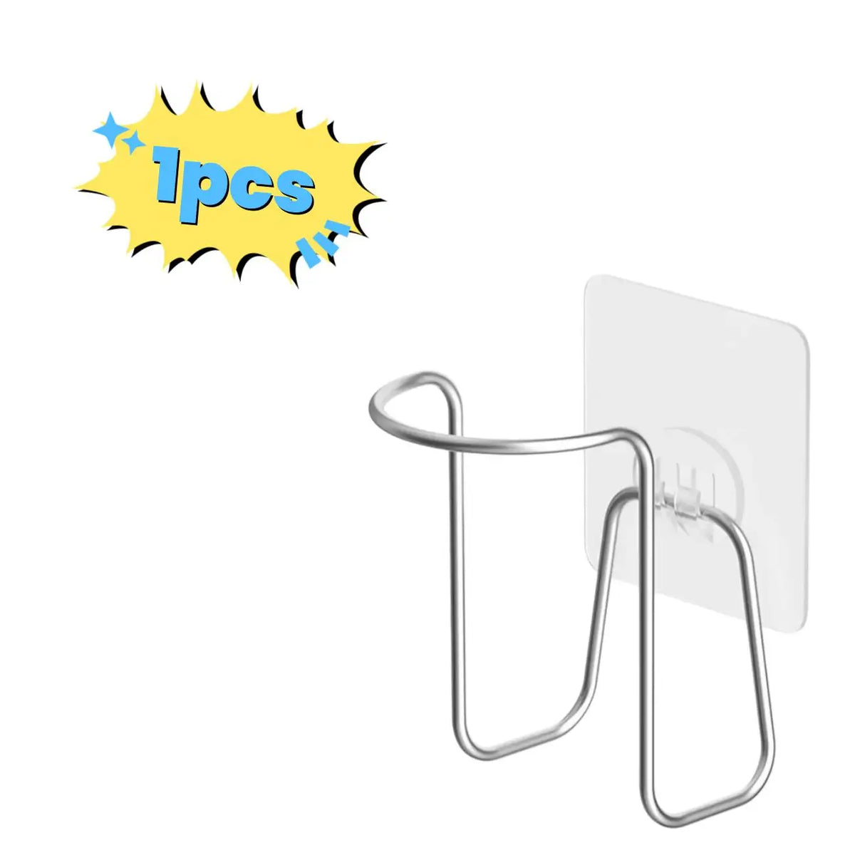 Wall-Mount Stainless Steel Cup Holder – No Drill Required Wall Cup Holder QXL 1pcs