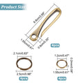 Fish Hook Keychain Clip Set | Antique Bronze Belt & Pocket Ring Belt Clip Keychain QXL AECH04-00433