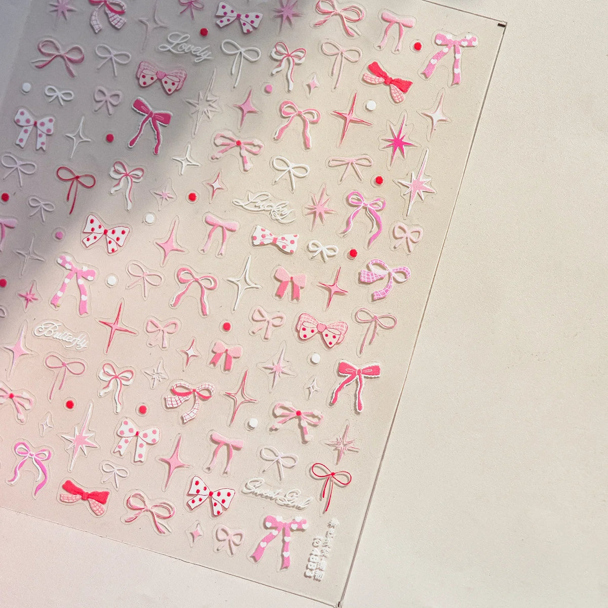 5D Bowknot Ribbon Jelly Nail Art Stickers | Manicure Decals Nail Art Stickers QXL