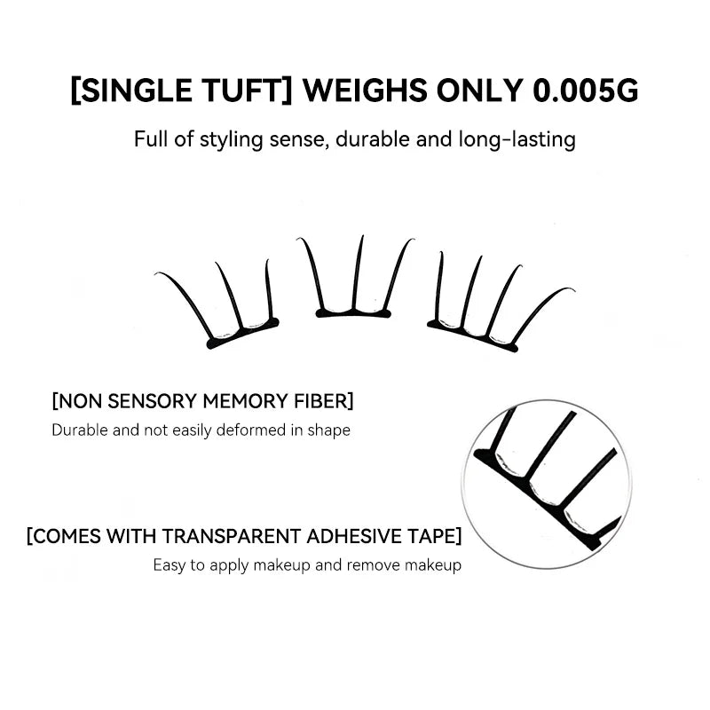 Gege Bear K-Pop Glue-Free False Lashes | Natural & Fluffy False Eyelashes QXL