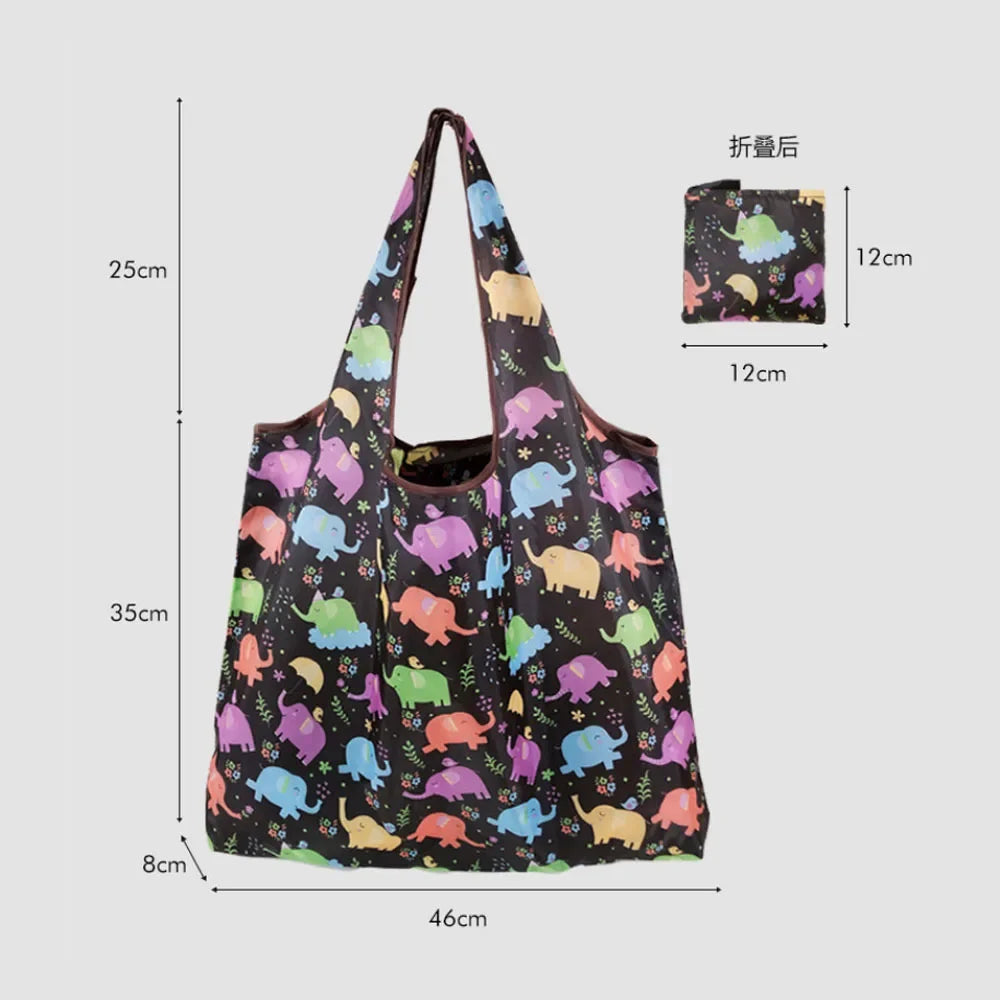 Large Reusable Foldable Tote Bag | Eco Grocery & Beach Bag Reusable Tote Bag QXL
