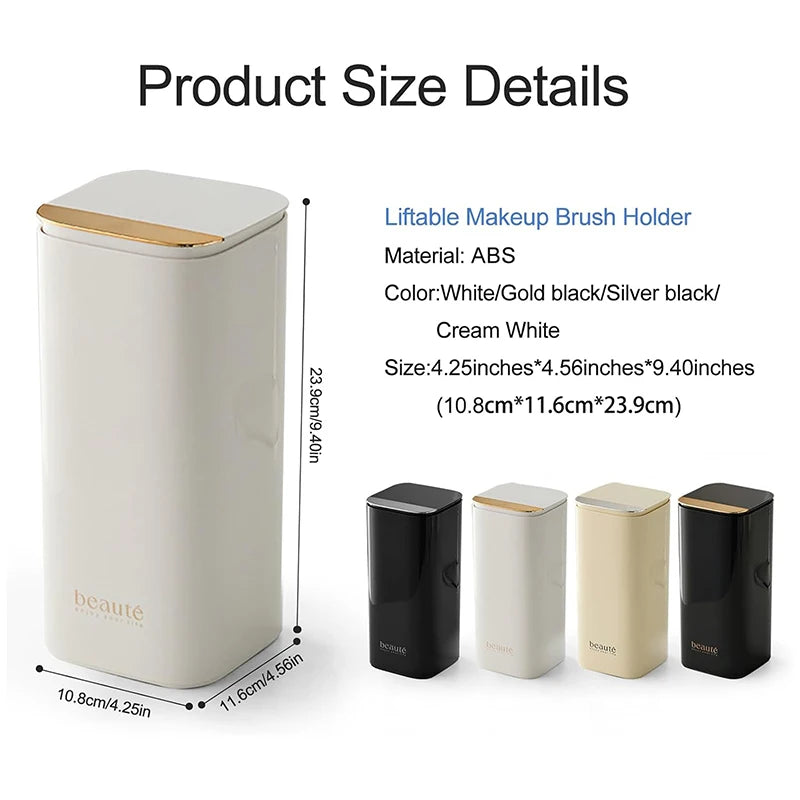 Auto-Lift Dustproof Makeup Brush Holder & Organizer Makeup Brush Holder QXL