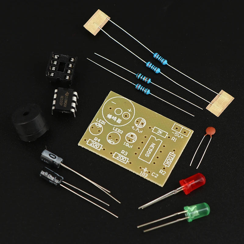 NE555 DIY LED Flasher & Signal Generator Kit with PCB Electronics DIY Kit QXL
