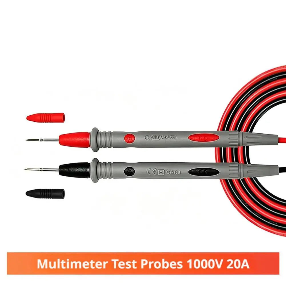 20A 1000V Multimeter Test Lead Probe Set | Needle Tip Multimeter Test Leads QXL