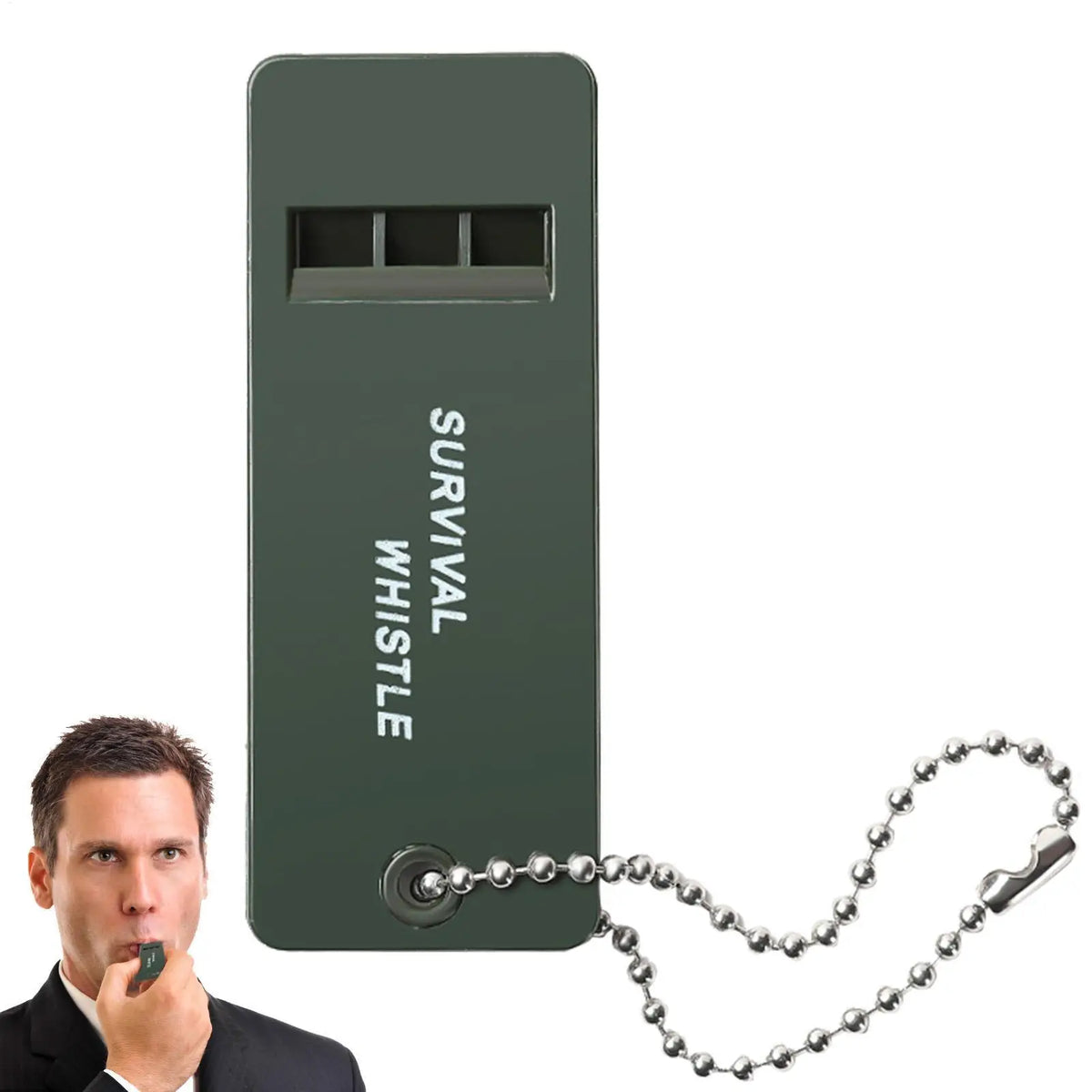Tri-Band Safety Whistle with Lanyard | Camping & Hiking Outdoor Safety Whistle QXL