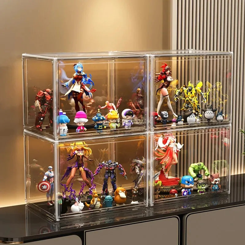 Transparent PET Storage Box – Stackable Dustproof Display Case Storage Display Box QXL