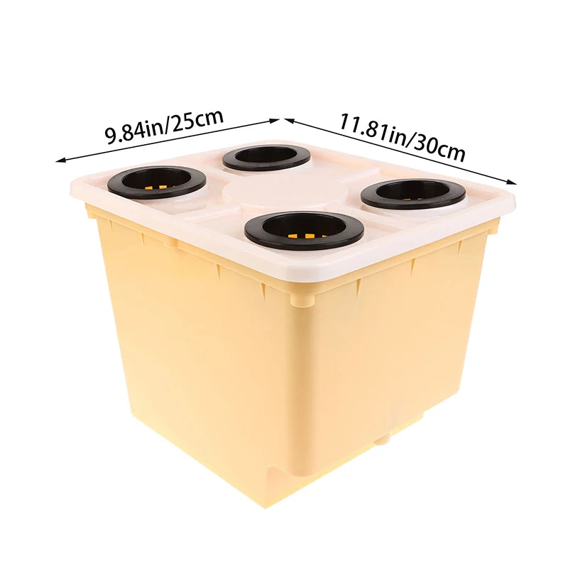 Hydroponic Bucket System with Siphon Elbows & 4-Hole Cover Hydroponic Planter QXL