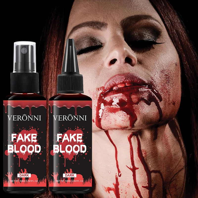 50ml Fake Blood Gel – Halloween SFX Makeup for Cosplay & Stage SFX Body Paint Gel QXL
